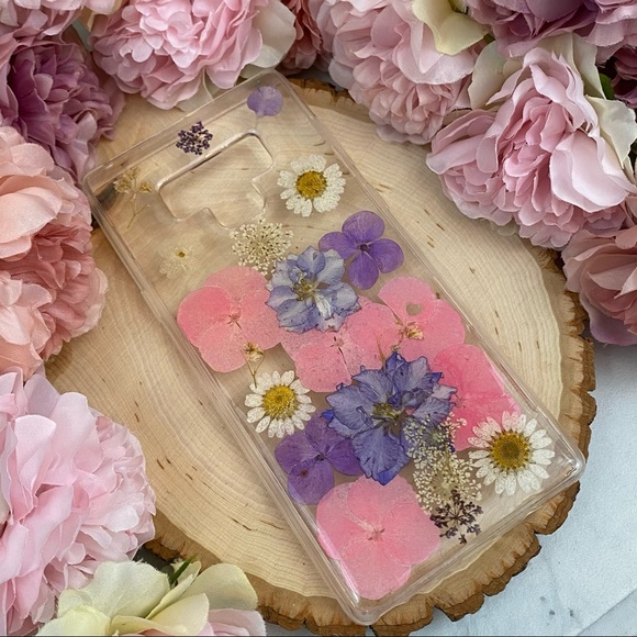 Beautiful Hand Pressed Flower Samsung Galaxy Note 9 Phone Case - Picture 10 of 15